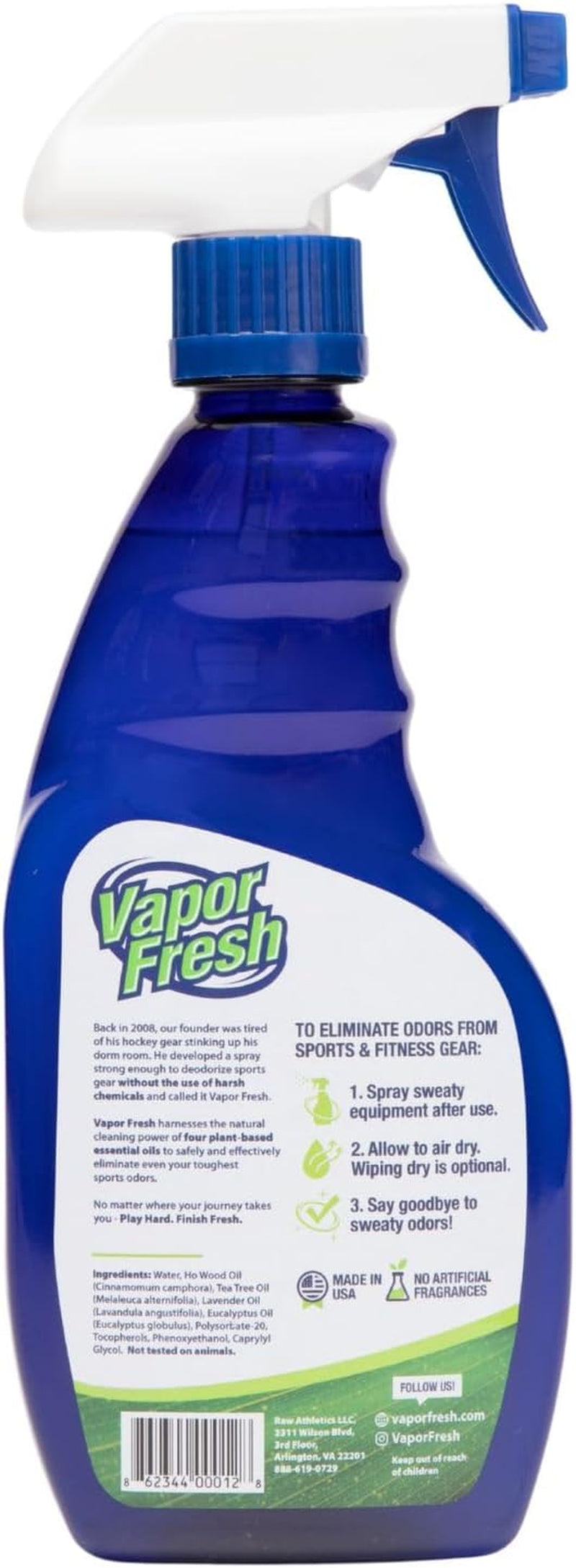 Cleaning Spray for Sports and Gym Equipment - Shoe Deodorizer, Yoga Mat Cleaner, Boxing Glove Deodorizer - Natural and Plant Based, 16 Fl Oz (1-Pack)