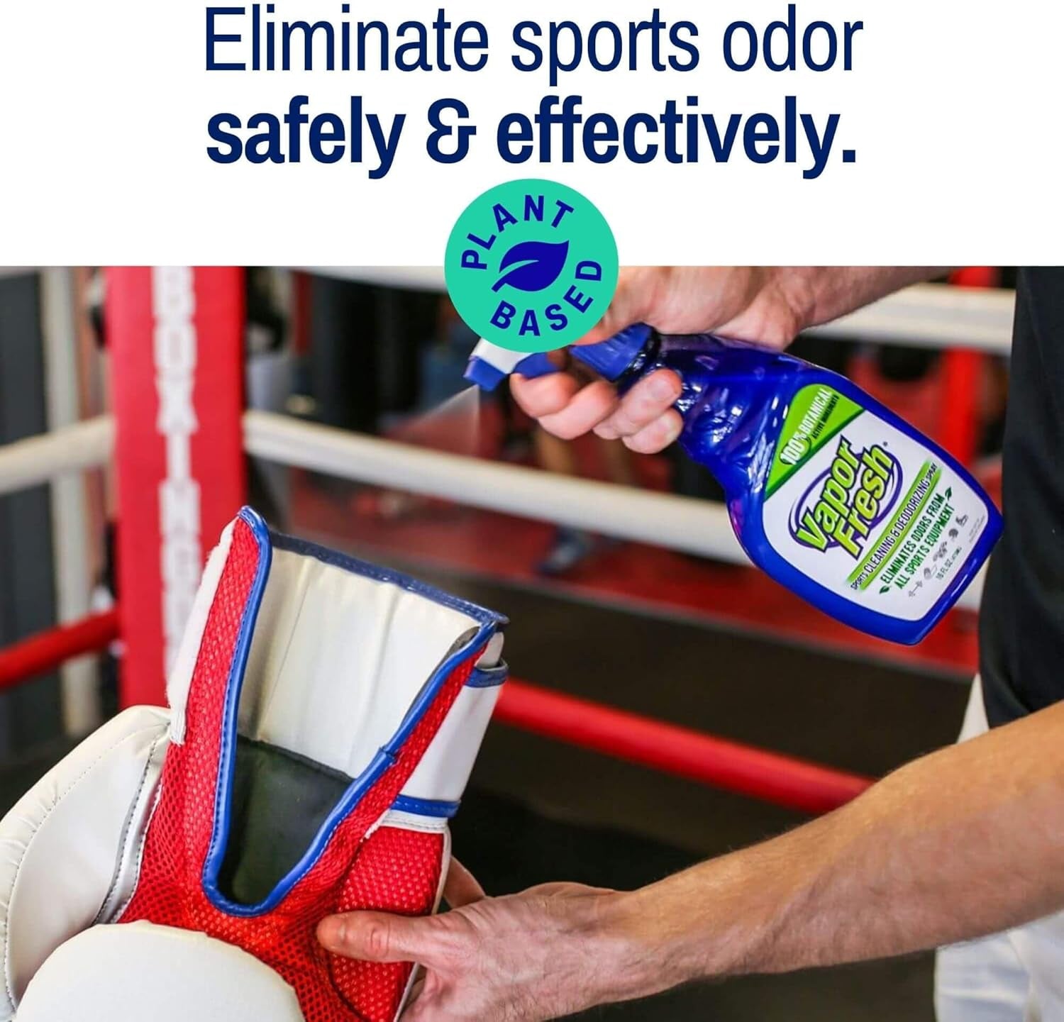 Cleaning Spray for Sports and Gym Equipment - Shoe Deodorizer, Yoga Mat Cleaner, Boxing Glove Deodorizer - Natural and Plant Based, 16 Fl Oz (1-Pack)