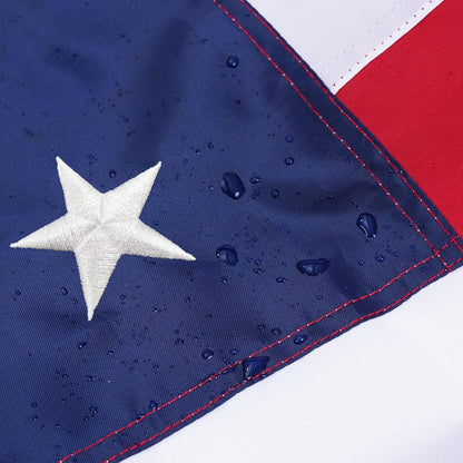 American Flag 4X6 FT Outdoor - Made in USA, USA Heavy Duty Nylon US Flags with Luxury Embroidered Stars, Sewn Stripes and 2 Brass Grommets